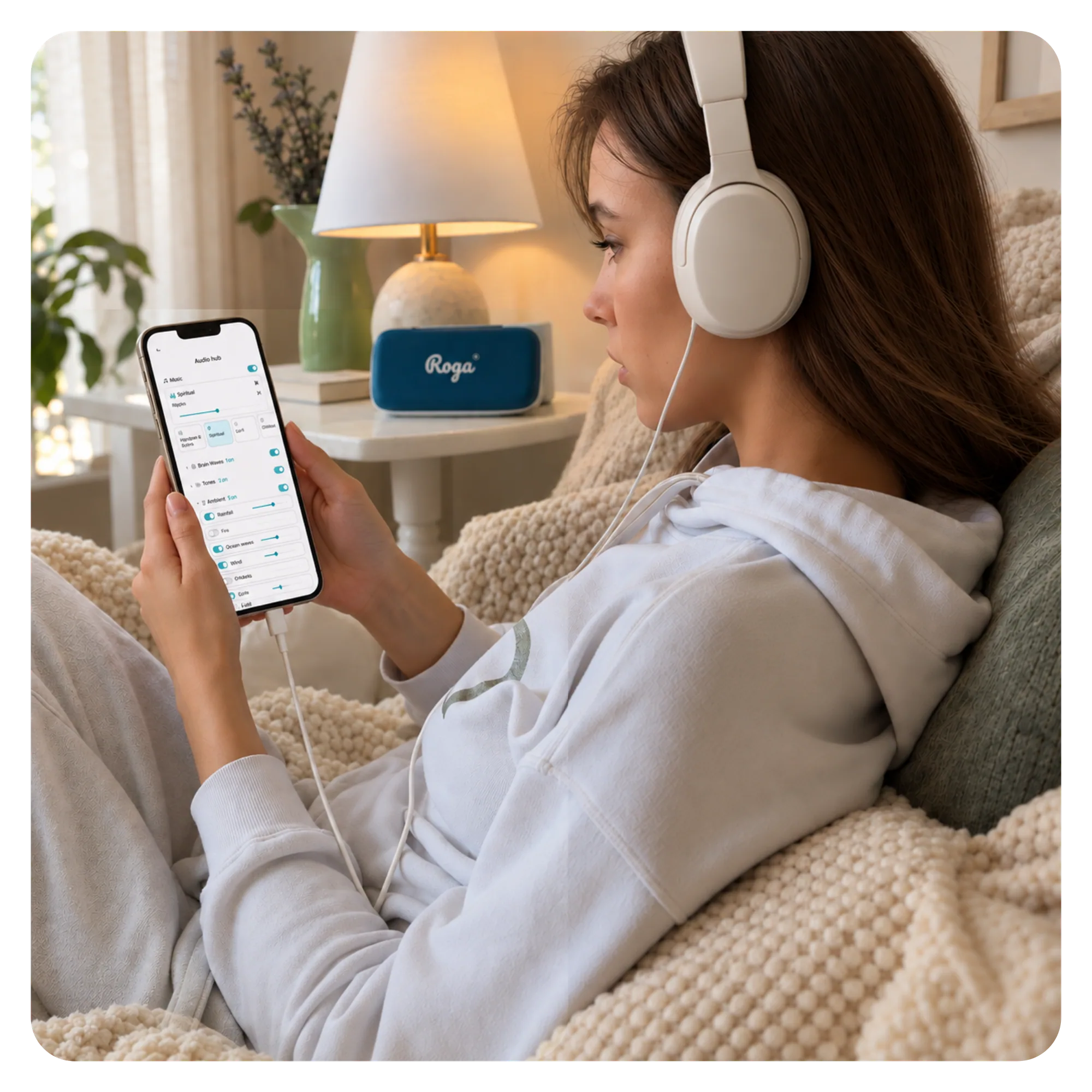 Roga app: audio hub with music, binaural beats and nature sounds