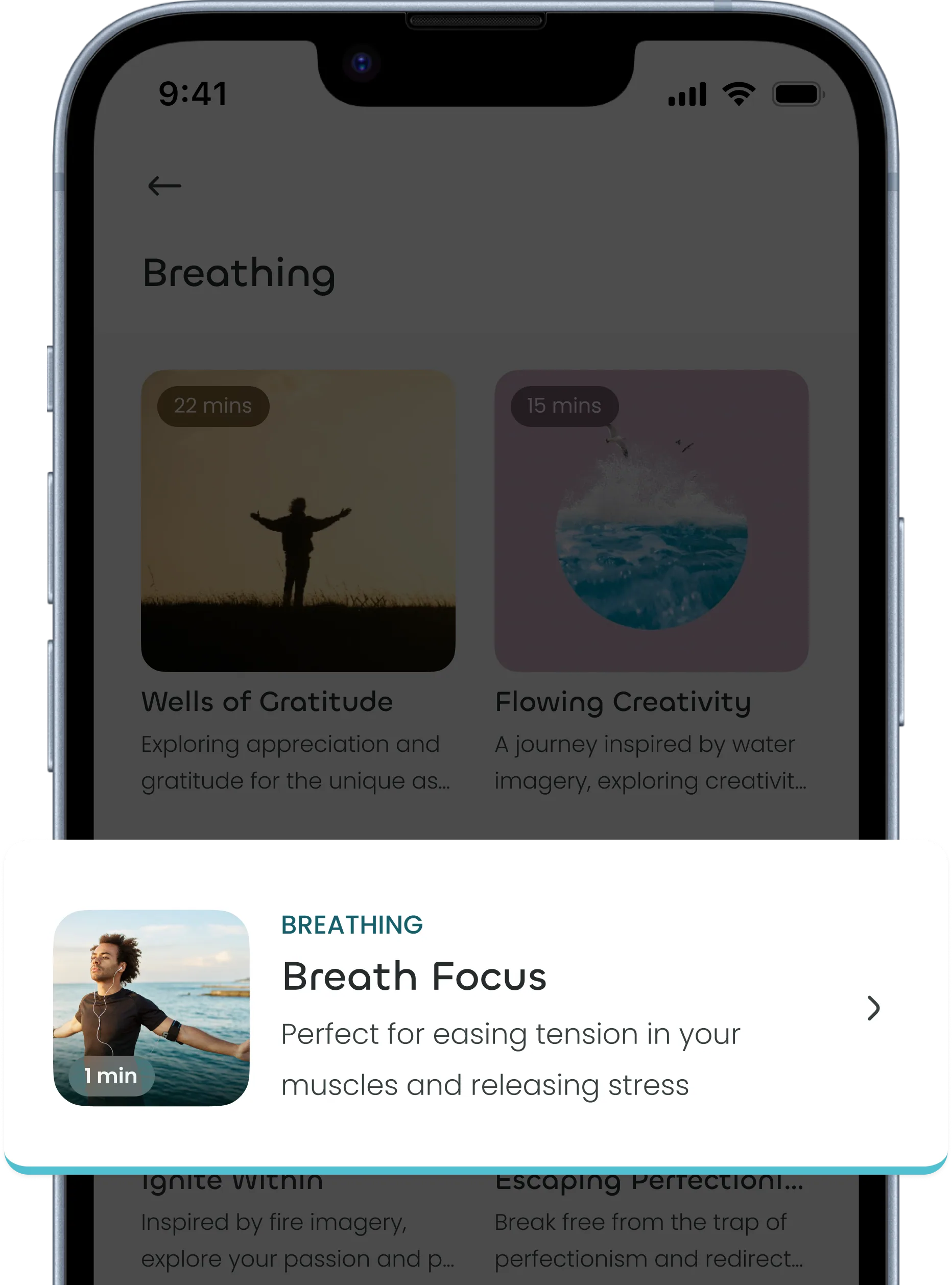 Roga app: wellness library of guided sessions